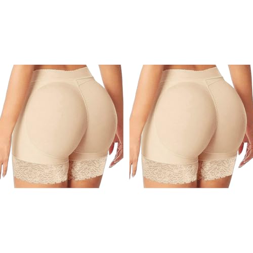 PALAY® Hip Pads for Women Underwear Butt Lifter Panties High Waist Invisible Body Shaping Lifting Enhancer Shorts M Beige 2PCS PALAY® Hip Pads for Women Underwear Butt Lifter Panties High Waist Invisible Body Shaping Lifting Enhancer Shorts M Beige 2PCS